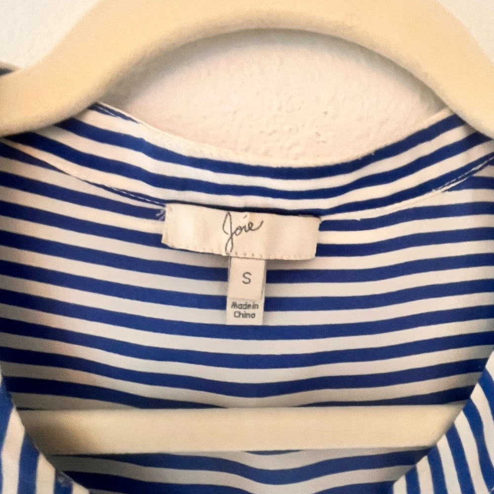 Joie Blue and White Striped Blouse